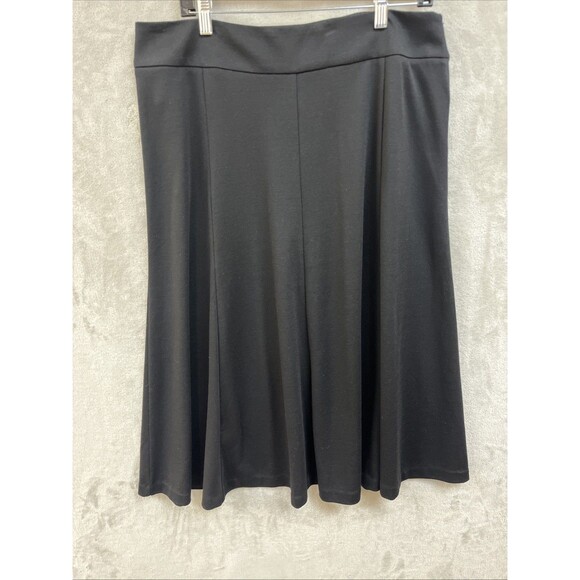 Coldwater Creek Skirt Women’s 16 Midi Black Whimsigoth A‎ Line Mid Length - Picture 1 of 7